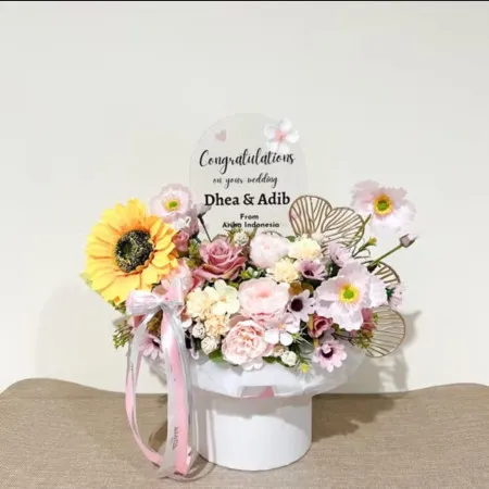 Bloom Box Akrilik Ucapan Wedding Pasar Kemis